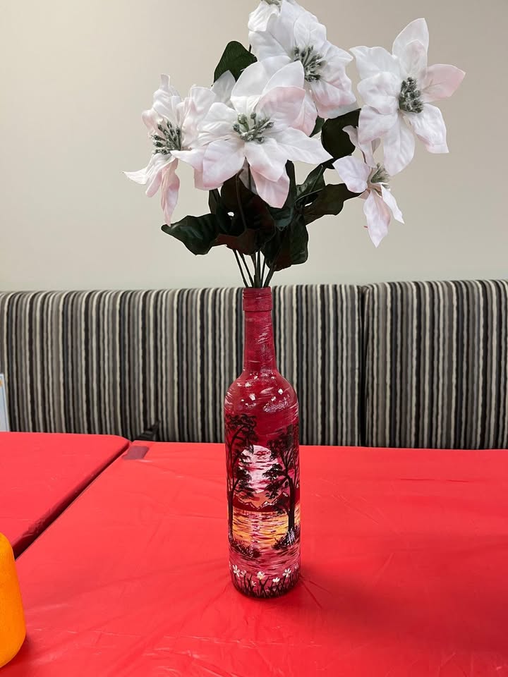 Decorative vase artwork by Vidhi Shah